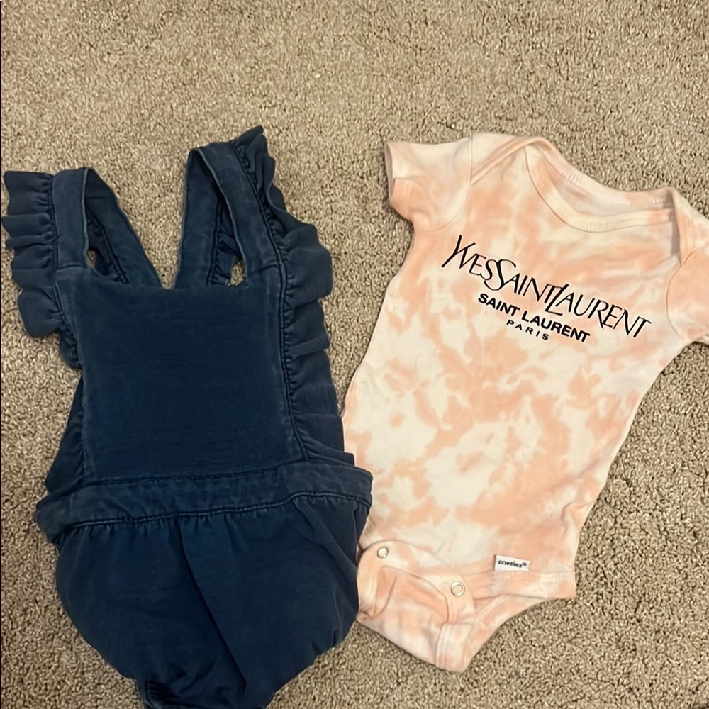 YSL Baby Onesie and Blue Romper Set - Picture 3 of 4
